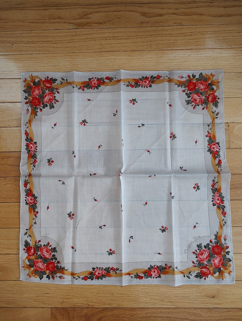 Dior floral small scarf NWOT Japan exclusive - Picture 3 of 5